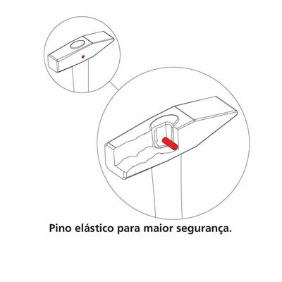 Martelo De Pena Cabo Tubular 800 G Tramontina Pro Tramontina