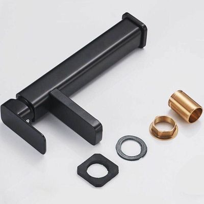 Torneira Monocomando Misturador 29cm Lorben Banheiro Quadrada Alta Preto Fosco
