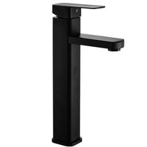 Torneira Monocomando Misturador 29cm Lorben Banheiro Quadrada Alta Preto Fosco