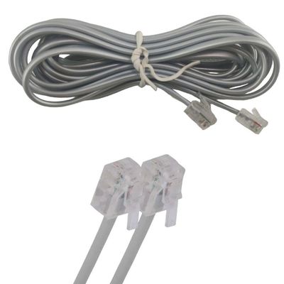 Fio Telefonico Rj11 Cabo 3 Metros Telefone Fixo Fax Extensao