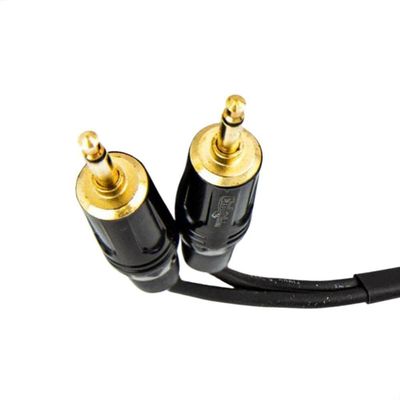 Cabo Adaptador P2 90° Graus Para 2 P2 Mono - 30 Cm