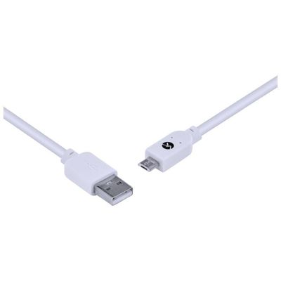 Cabo Usb X Micro Usb B 2.0 5 Pinos 2 Metros Branco - Musb-2