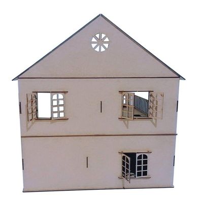 Casa Casinha Para Boneca Polly Lol - Com Varanda - 43 Cm - Com Móveis - Kits E Gifts
