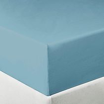 Lençol Tecebem Casal Malha C/ Elástico Liso 138mx188mx30cm Azul