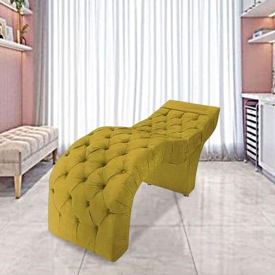 Maca Estofada Estética Cílios Salão Spa Suede Júlia Cor:amarelo