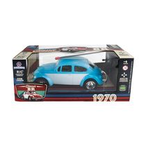 Carrinho De Controle Remoto Fusca Clássico Brinquedo Com Luz Azul