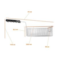 Cesto Pequeno Retangular Galvanizado Fritador Gfao18/30 - Metalcubas
