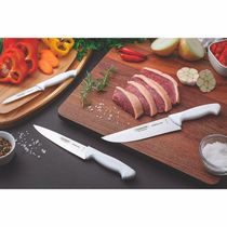Jogo De Facas Premium Com Lâminas Em Aço Inox E Cabos De Polipropileno Branco 3pçs - Tramontina