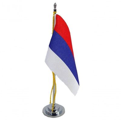 Mini Bandeira De Mesa Da Russia 15 Cm Poliéster