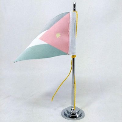 Mini Bandeira De Mesa Jordânia 15 Cm Mastropoliéster
