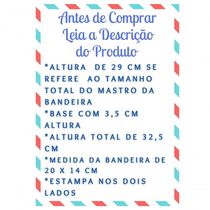 Bandeira De Mesa Portugal Com Mastro 29 Cm Altura