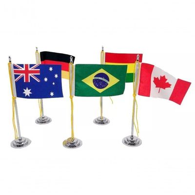 Mini Bandeira De Mesa Lituânia 15 Cm Poliéster