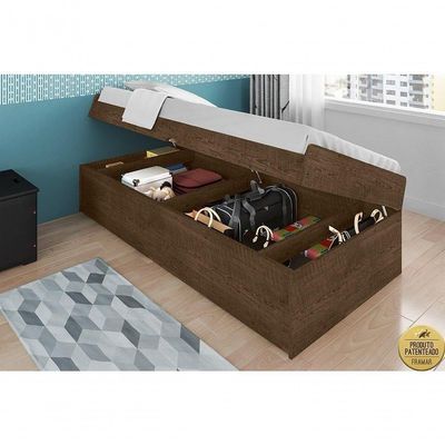 Cama Baú Solteiro Camila Malbec