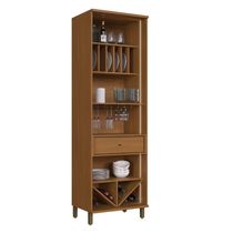 Cristaleira Indekes Imperial Led 2 Portas Vidro 70cm Freijo