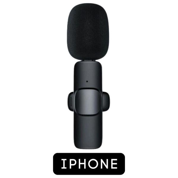 Microfone Lapela Wireless Sem Fio Para Iphone Ipad Lightning