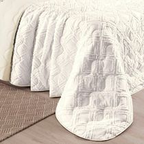 Cobre Leito Queen Aveline Micropercal 300 Fios 3 Peças - Off White