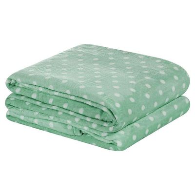 Manta Queen Petit Poa Flannel Microfibra 1 Peça - Salvia