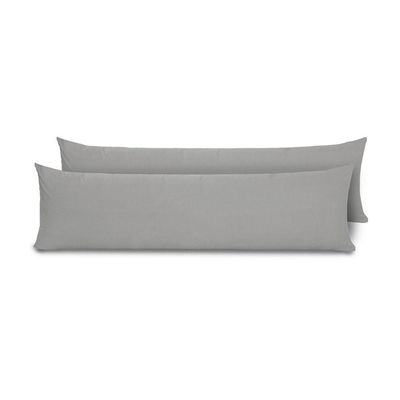 Fronhas Para Travesseiro De Corpo Slim 1,50m X 50cm 2 Unidades - Cinza