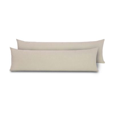 Fronhas Para Travesseiro De Corpo Slim 1,50m X 50cm 2 Unidades - Bege