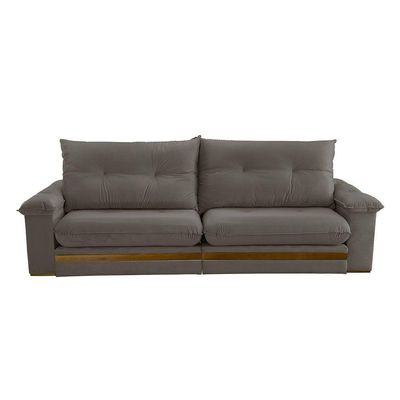 Sofá Avalon 02 Módulos De 90cm Br25cm Meu Sofá Online A231 Linho Cinza Escuro