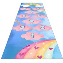 Tapete Amarelinha Infantil Ilustrado Criança Lona Titulos Amarelinha Nuvens
