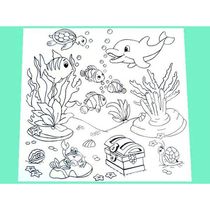 Tapete P/ Colorir - Fundo Do Mar - Kits For Kids
