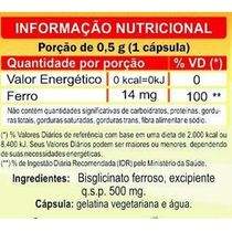 Kit 2 Ferro Quelato Fe 14Mg 60 Cápsulas Unilife