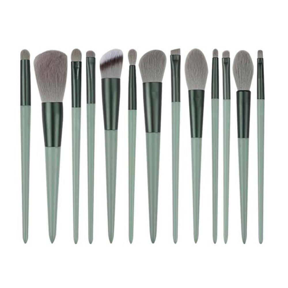 Pincel Kit 13 Peças Maquiagem Bolsa Po Compacto
