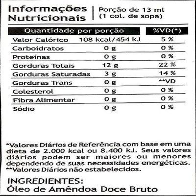 Kit 5 óleo De Amêndoa Doce Extra Virgem Pazze 250ml