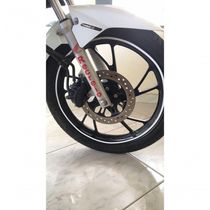 Friso De Roda Adesivo Não Refletivo Carro E Moto Honda Yamaha Suzuki Branco Cor Branco