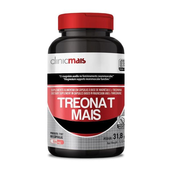 Kit 5 Treonat Mais Vegano 530mg Clinicmais 60 Cápsulas