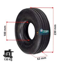 Pneu 250-4 Para Carrinhos De Carga - 4 Lonas