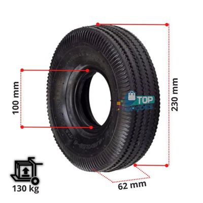 Pneu 250-4 Para Carrinhos De Carga - 4 Lonas