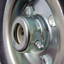 Roda Pneu Maciço Borracha 3.50-4 7/8" Rolamento Rolete