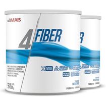 Kit 2 - 4 Fiber Fibras Soluveis Chá Mais 200g Neutro