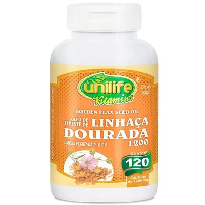 Kit 2 Óleo De Semente De Linhaça Dourada 1200Mg 120caps