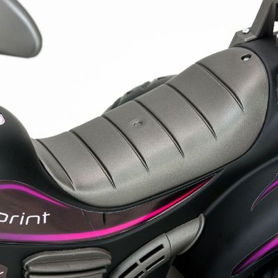 Moto Eletrica Sprint Turbo 12v Com Capacete Boy E Girl Biemme Preto