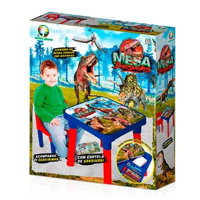Mesa Infantil Com Cadeira Dinossauros - Monte Líbano