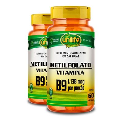 Kit 2 Metilfolato Unilife 60 Cápsulas 350mg