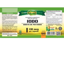 Iodo (iodeto De Potássio) Tireoide 60 Cápsulas 450mg Unilife
