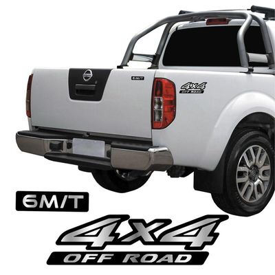 Kit Adesivos Nissan Frontier 4x4 Off Road 6m-t Mod. Original Cor Preto