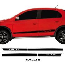 Adesivos Compatível Gol Rallye 2011 Lateral + Traseira R699 Preto Cor Preto