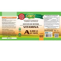 Vitamina A 8000 Ui (retinol) 60 Cápsulas 500mg Unilife