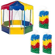 Kit Infantil Piscina De Bolinhas 2,00m Oitavada Octogonal + 1500 Unidades Bolinhas Coloridas