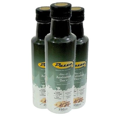 Kit 3 Óleo De Amêndoa Doce Extra Virgem Pazze 250Ml