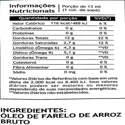 Óleo De Arroz Pazze 250ml