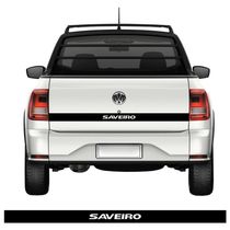 Faixa Tampa Traseira Saveiro 2014 Em Diante Adesivo Preto Cor Preto