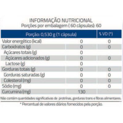 Cúrcuma 130mg Catarinense 60 Cápsulas