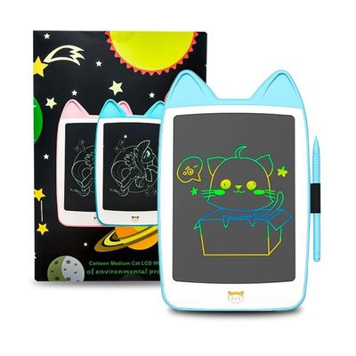 Lousa Mágica Lcd Tablet Infantil Gatinho 8 Polegadas Azul