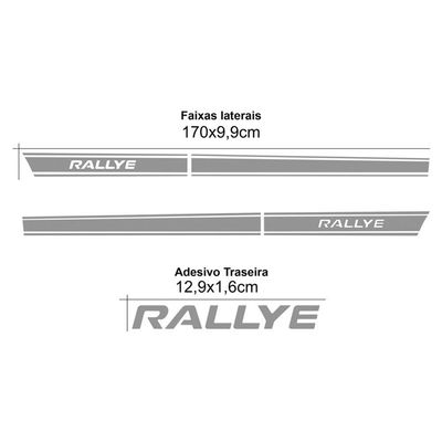 Kit Adesivos Faixas Laterais Gol Rallye G5 Branco Cor Branco